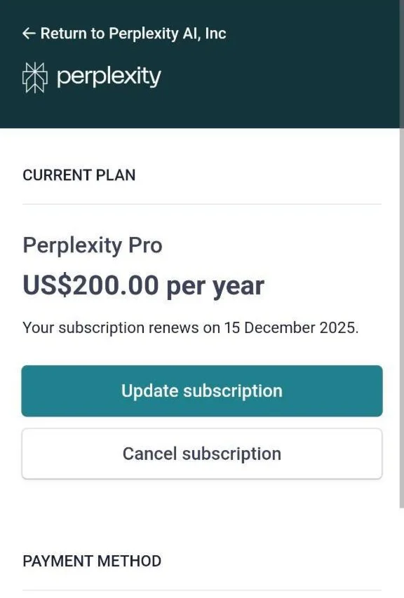 Perplexity AI PRO ON YOUR ACCOUNT 1 YEAR-3.9$