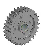 Drawing and 3D model of the part gear wheel m=8; z=30