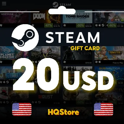 ⭐STEAM GIFT CARD 20 USD USA AUTO BEST FEE