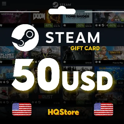 ⭐STEAM GIFT CARD 50 USD USA AUTO BEST FEE