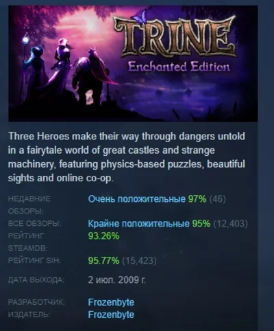 Trine Enchanted Edition STEAM KEY RU+CIS LICENSE