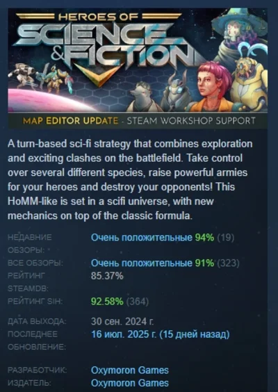 Heroes of Science and Fiction STEAM GIFT RUSSIA 🇷🇺