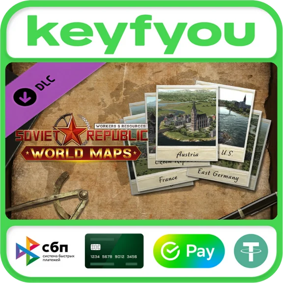 Workers & Resources: Soviet Republic World Maps STEAM🔥
