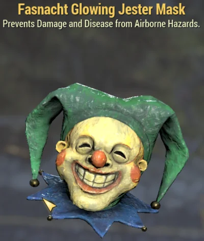 🟥 Fallout 76 | FASNACHT GLOWING JESTER MASK 🟥