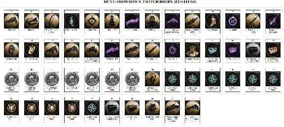 HUNT: SHOWDOWN✦TWITCH DROPS✦SKINS✦52+ ITEMS + HUNTERS🎁