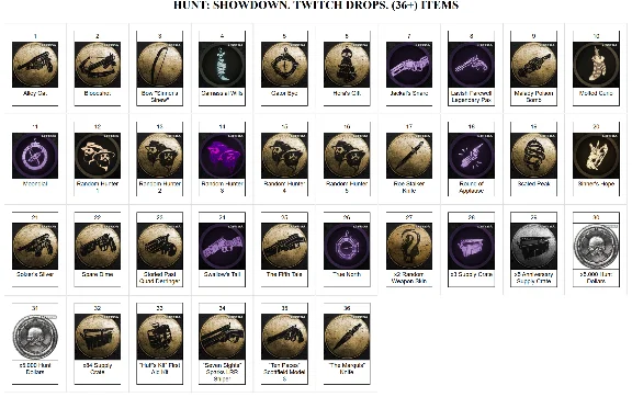 🔥HUNT: SHOWDOWN✦TWITCH DROPS✦SKINS✦5 RANDOM HUNTERS 🎁