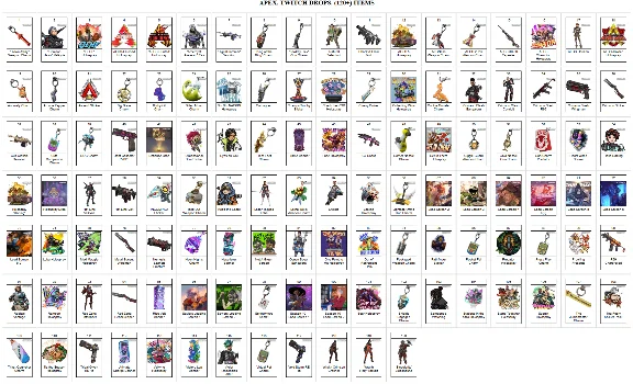 🔥Apex Legends✦TWITCH DROPS SKINS✦120+ ITEMS/ SCREENS🎁