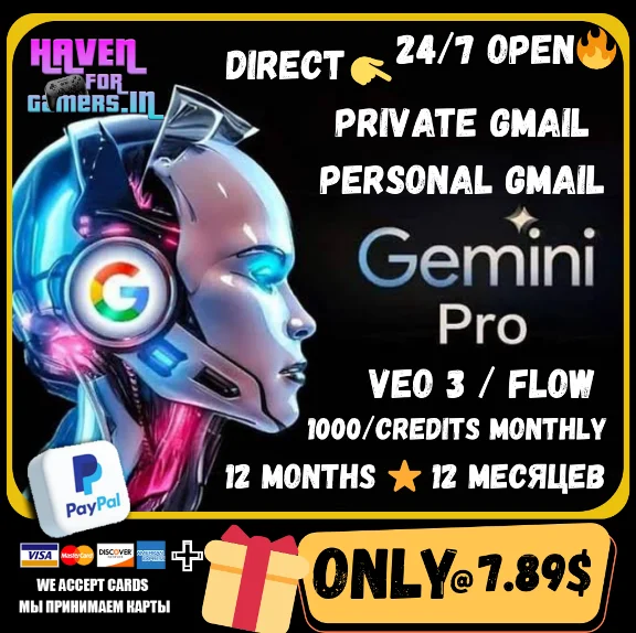 Gemini Pro 🚀Google One 2 ТБ🔥PAYPAL 12 месяцев