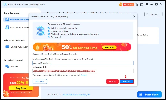 ✴️ Aiseesoft Data recovery 🔑 1 Year Registration Code