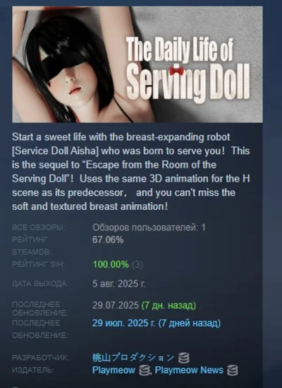 The Daily Life of Serving Doll АВТОДОСТАВКА STEAM РФ