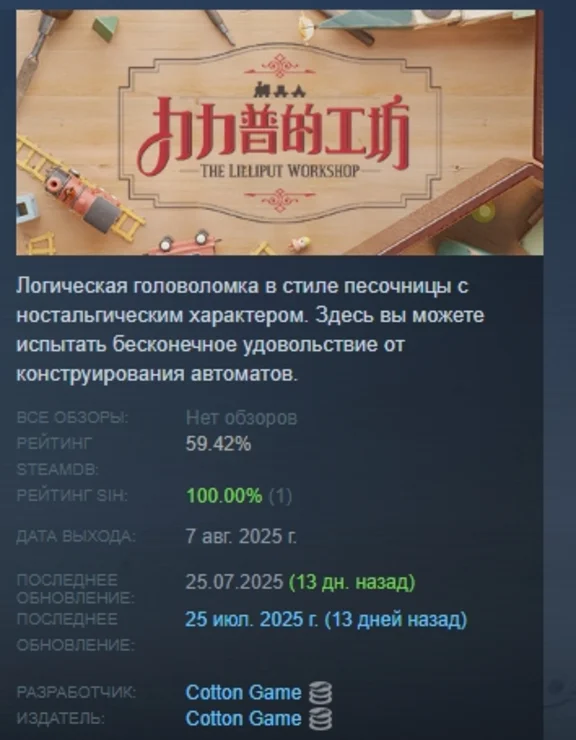 The Lilliput Workshop STEAM GIFT RUSSIA 🇷🇺