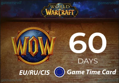 World of Warcraft WoW 60 Days Game Time Card EU/RU/CIS