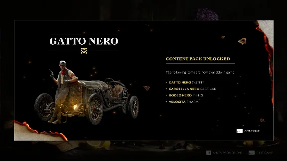 Mafia: The Old Country - Gatto Nero Pack DLC STEAM AUTO
