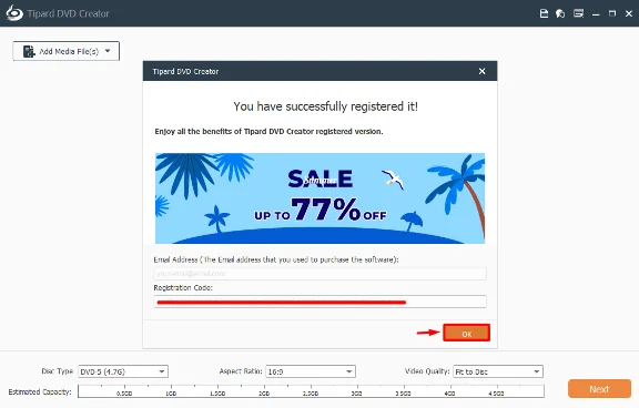 🎆 Tipard DVD Creator 🔑 Регистрационный код на 1 год