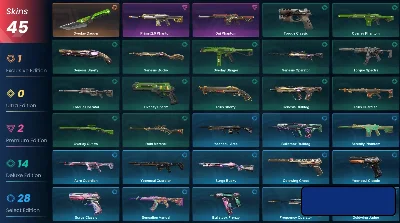 2 in 1 | VALORANT + LOL | 45 skins | 67 level