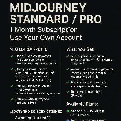 Midjourney Standard / Pro – 1 Month Subscription