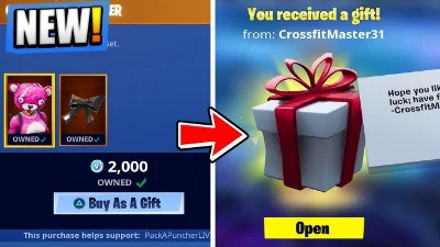 Fortnite Подарок (скины/эмоции/наборы/и т.д.)ПК/XBOX/PS