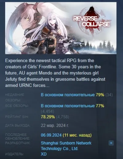 Reverse Collapse: Code Name Bakery STEAM GIFT РОССИЯ