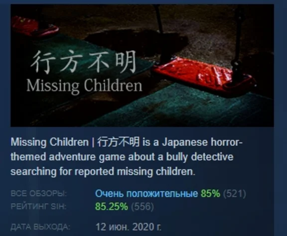 [Chilla´s Art] Missing Children  行方不明 STEAM GIFT РОССИЯ