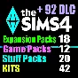 SIMS 4 + 92 DLC (18 exp / 12 gp / 18 sp / 42 kits)