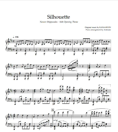 Sheet Animenz - Silhouette – Naruto Shippuden OP16