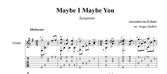 Maybe I Maybe You (Scorpions) guitar notes