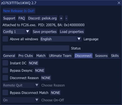 FC 26 Трейнер Чит Хак, Профи Клубы, ВЛ, Драфт