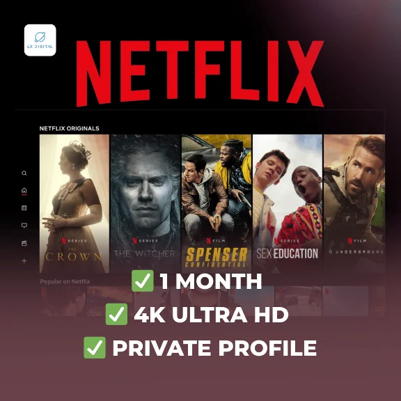 NETFLIX 1 MONTH 4K FULL WARRANTY PIN PROTECTED (GLOBAL)