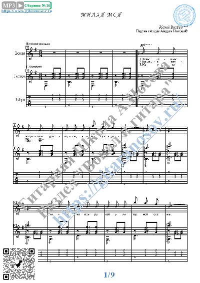 Milaya moya (Vocals Guitar Sheet Music Tabs)