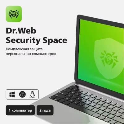 DR.WEB SECURITY SPACE 1 PC 2 YEARS