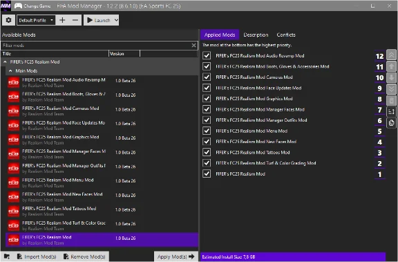 FIFER’s FC25 Realism Mod v1.0 b26 TU20