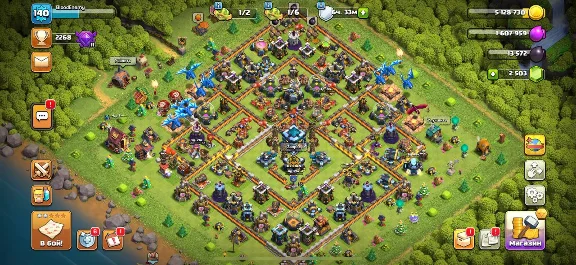 Clash Of Clans 13 TX, BH 08, 54/53/48/45/21 Описание