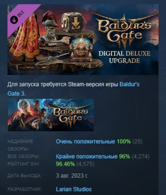 Baldur´s Gate 3 Digital Deluxe Edition DLC 💎STEAM GIFT