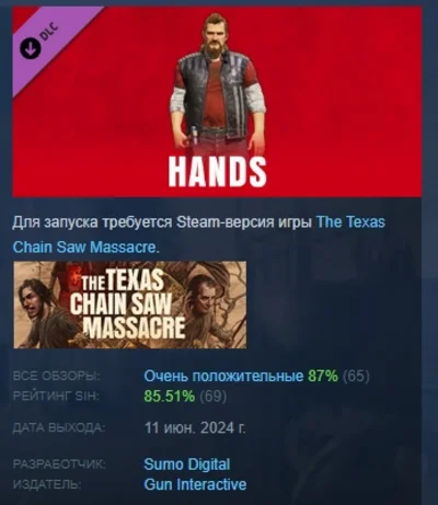 The Texas Chain Saw Massacre - Hands DLC STEAM РОССИЯ