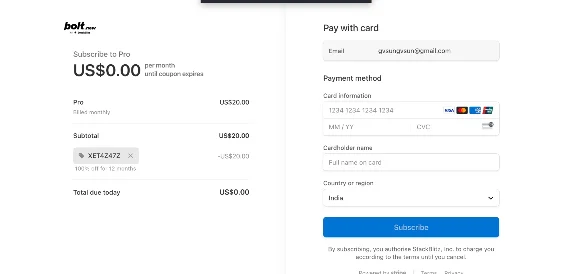 Bolt AI- 1 Year On Your Mail | Bolt.new Pro| Build Web