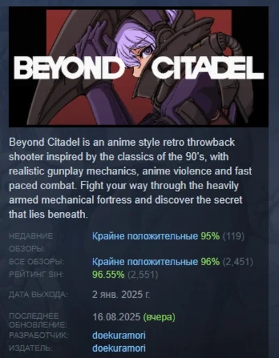 Beyond Citadel АВТОДОСТАВКА STEAM РОССИЯ