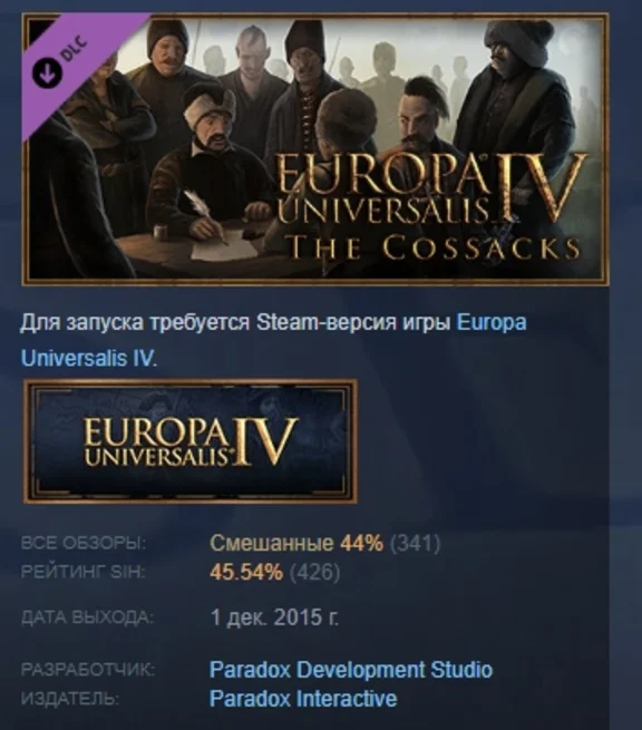Expansion - Europa Universalis IV: The Cossacks STEAM
