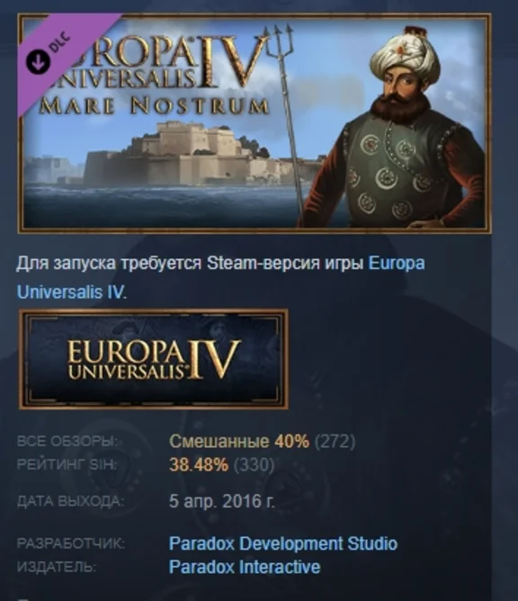 Expansion Europa Universalis IV: Mare Nostrum STEAM РФ