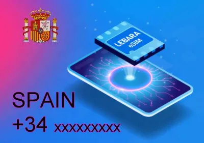 Local Spanish eSIM +34 good for Europe travel or sms