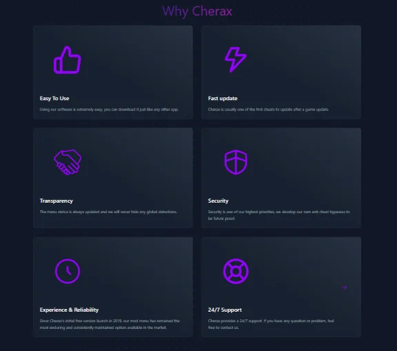 CHERAX MENU // SUBSCRIPTION // STANDARD