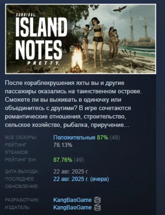 Island Notes STEAM GIFT RUSSIA 🇷🇺