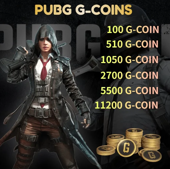 PUBG G-Coins  All Regions |100|510|1050|2700|5500|11200