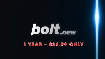 Bolt.new Pro (10 million Tokens) - 1 Year Only $24.99
