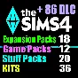 SIMS 4 + 86 DLC (18 exp / 12 gp / 20 sp / 36 kits)