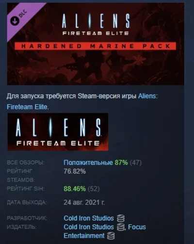 Aliens: Fireteam Elite - Hardened Marine Pack STEAM РФ