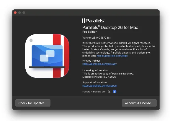 Parallels Desktop 26 Activation Key