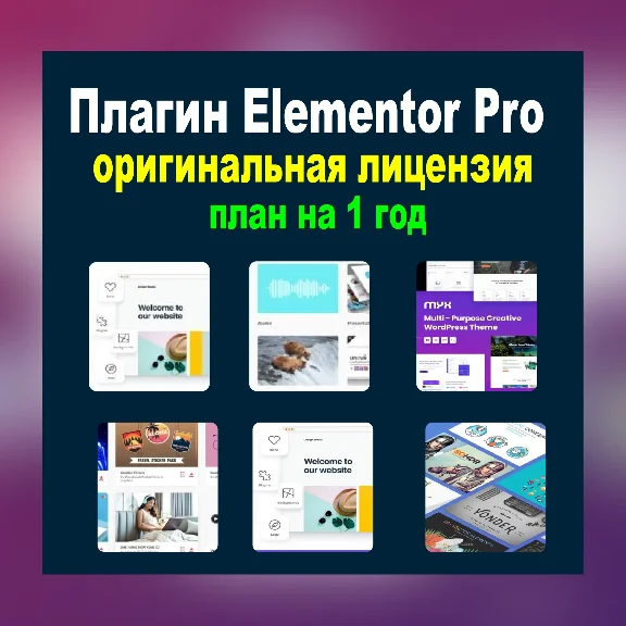 Плагин Elementor Pro (оригинальная лицензия) 1-летний