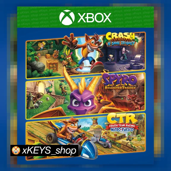 🎮 Crash + Spyro Triple Play Bundle 🟩 XBOX CODE KEY