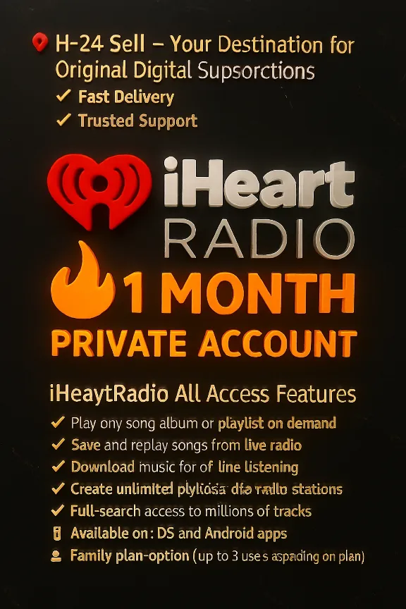 🔥iHeartRadio All Access 1 Month🔥Private Account 🔥💯