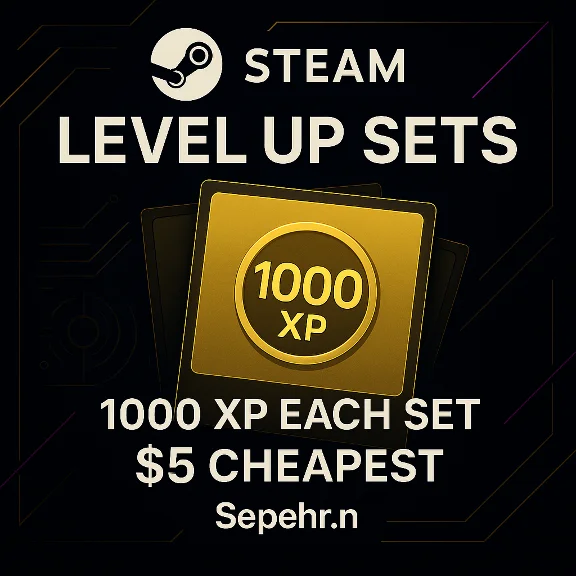 Steam Level Up – 1000 XP | Cheapest, Fast, Secure